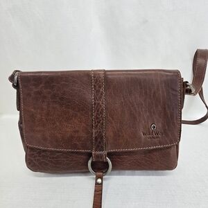 Wild West Leather Crossbody Bag - Deep Brown